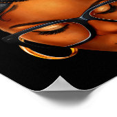 Afro Black Woman African Black History Month Melan Poster (Hoek)