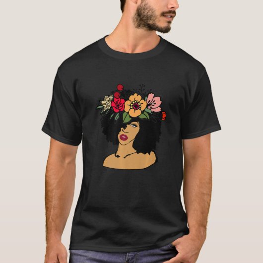 Afro Black Woman Black History Maand African Ameri T-shirt (Voorkant)