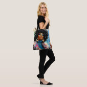 Afro Black Woman Colorful Painting Tote Bag (Op model)
