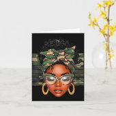 Afro Black Women African American Black History Mo Kaart (Gele Bloem)