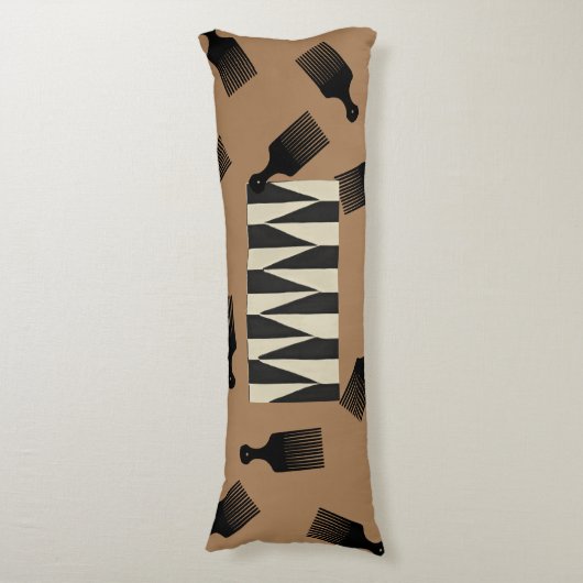 Afro Blowout Lichaamskussen (Voorkant Verticaal)