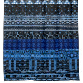 Afro Blue African Pattern Mix Shower Curtain Douchegordijn (Voorkant)