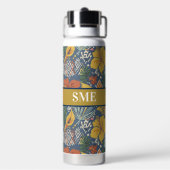 Afro Bohemian Floral monogram Water Bottle Waterfles (Achterkant)