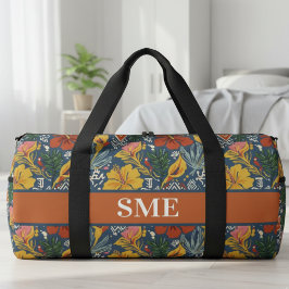 Afro Bohemian Monogram Floral Plunjezak