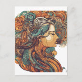 Afro Boho Queen - kleurrijke artistieke Briefkaart (Voorkant)