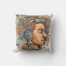 Afro Boho Queen - kleurrijke artistieke Kussen