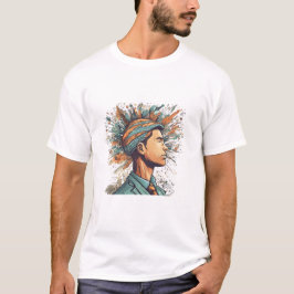 Afro Boho Queen - kleurrijke artistieke T-shirt