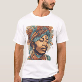 Afro Boho Queen - kleurrijke artistieke T-shirt