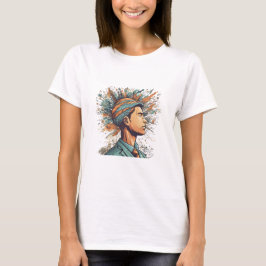 Afro Boho Queen - kleurrijke artistieke T-shirt