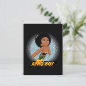 Afro Boy Briefkaart (Staand voorkant)