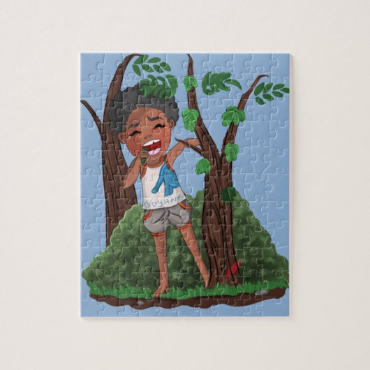 Afro boy. legpuzzel (Verticaal)
