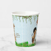 Afro Boy Safari Baby shower Papieren kopjes Papieren Bekers (Links)