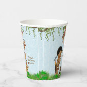 Afro Boy Safari Baby shower Papieren kopjes Papieren Bekers (Rechts)