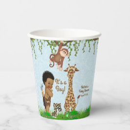 Afro Boy Safari Baby shower Papieren kopjes Papieren Bekers