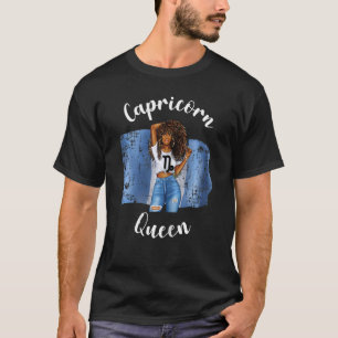 Afro Capricorn Queen van Guatemala Zodiac T-shirt