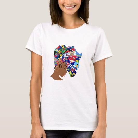 Afro Caribbean Queen T-shirt (Voorkant)