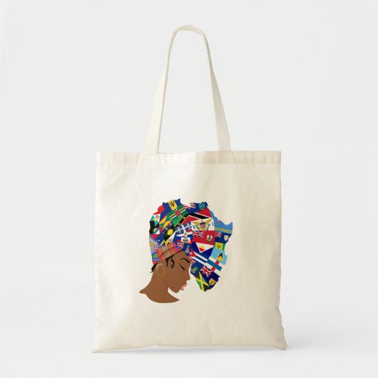 Afro Caribbean Queen Tote Bag (Voorkant)