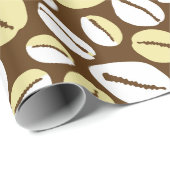 Afro-Caribische Cowrie Shells Patroon Cadeaupapier (Rol Hoek)