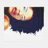 Afro-centric Blanket Fleece Deken (Voorkant (Horizontaal))