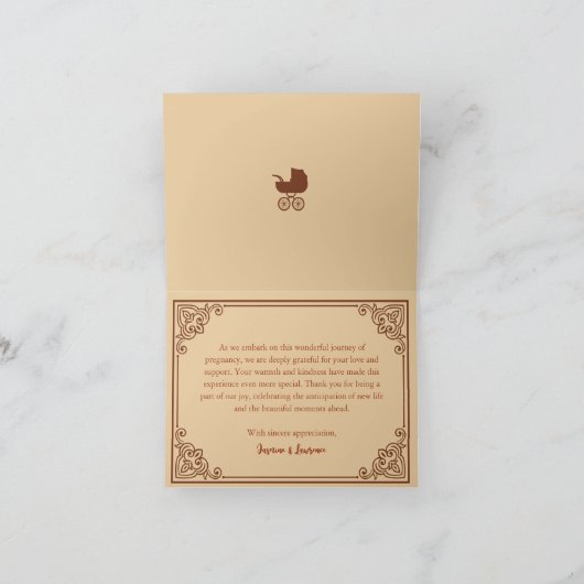 Afro-centrische moederzwangerschap bedankkaart (Binnen)