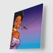 Afro-centrische wandklok (Hoek)