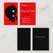 Afro-chemische illustratie van natuurlijk haar visitekaartje (Voorkant / Achterkant)