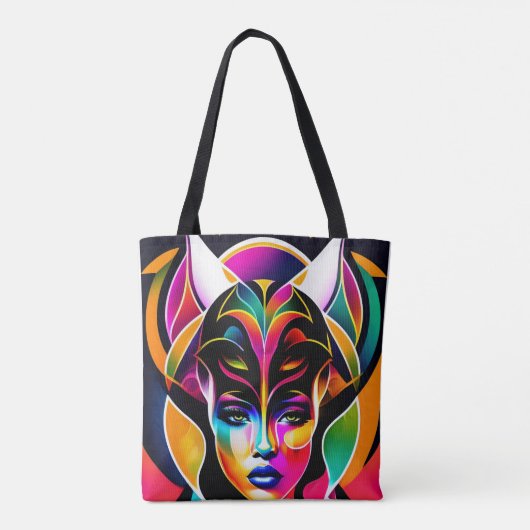 Afro-Chic-Tas Tote Bag (Achterkant)