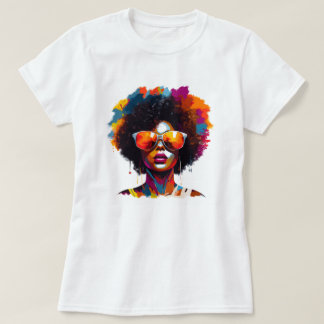 Afro chique zonnebril T-shirt