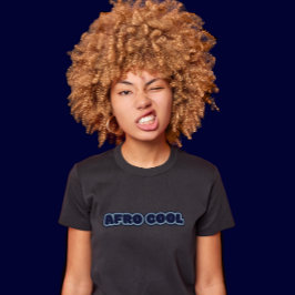 Afro Cool - Grijs Afrikaans-Amerikaanse Vrouwentek T-shirt