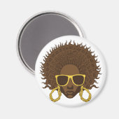 Afro Cool Magneet (Voorkant / Achterkant)