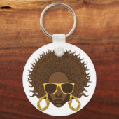Afro Cool Sleutelhanger (Voorkant)