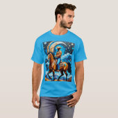 Afro Cowboy onder sterren T-shirt (Voorkant volledig)