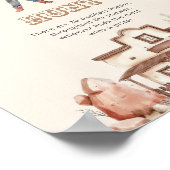 Afro Cowgirl Ranch Baby shower Pacifier Hunt Poster (Hoek)