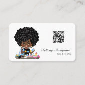 Afro Crafter QR-code Visitekaartje (Voorkant)