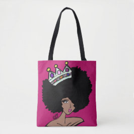 Afro Crown Canvas Bag Tote Bag