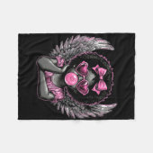 Afro Cupid With Sungles Blowing Bubble Gum Valenti Fleece Deken (Voorkant (Horizontaal))