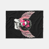 Afro Cupid With Sungles Blowing Bubble Gum Valenti Fleece Deken (Voorkant (Horizontaal))