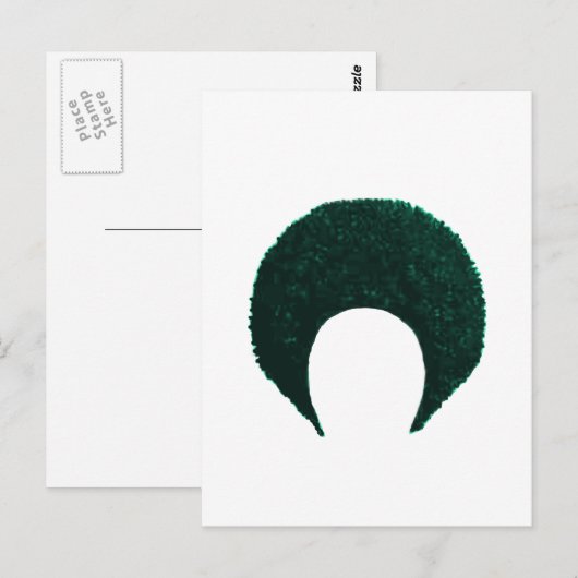 Afro Cyan Het museum Zazzle geschenken Briefkaart (Voorkant / Achterkant)