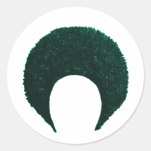 Afro Cyan Het museum Zazzle geschenken Ronde Sticker