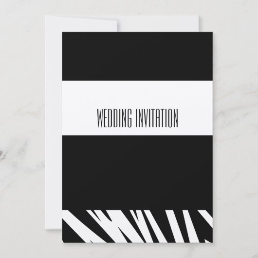 Afro-design zebra bruiloft uitnodigingskaart kaart (Voorkant)