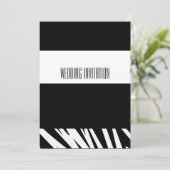 Afro-design zebra bruiloft uitnodigingskaart kaart (Staand voorkant)