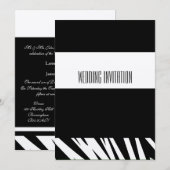 Afro-design zebra bruiloft uitnodigingskaart kaart (Voorkant / Achterkant)