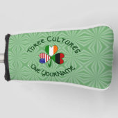 Afro-diaspora Iers Amerikaans Shamrock Persoonlijk Golfheadcover (Voorkant)