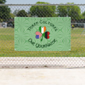 Afro-diaspora Iers Amerikaans Shamrock Persoonlijk Spandoek (Insitu)