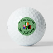 Afro-diaspora Ierse Amerikaanse Shamrock Personali Golfballen (Voorkant)