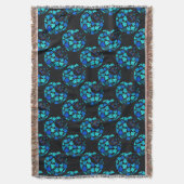 Afro Diva Blauw  Deken (Voorkant Verticaal)