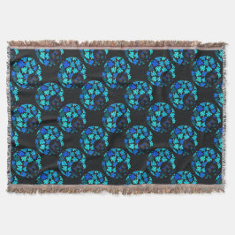 Afro Diva Blauw  Deken