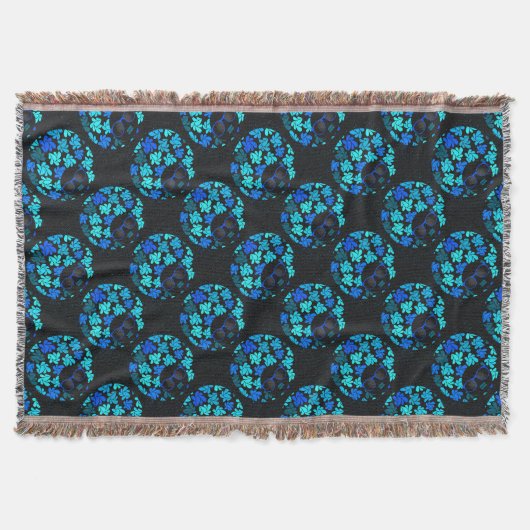 Afro Diva Blauw  Deken (Voorkant)