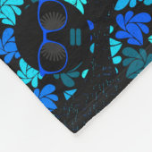 Afro Diva Blauw  Fleece Deken (Hoek)