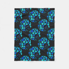 Afro Diva Blauw  Fleece Deken